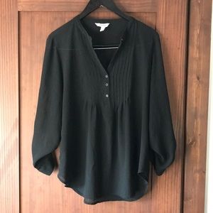 Old Navy size L Black sheer tunic